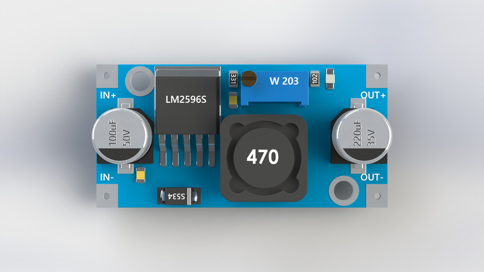 LM2596 DC-DC Adjustable Step Down Buck Converter Power Supply Module