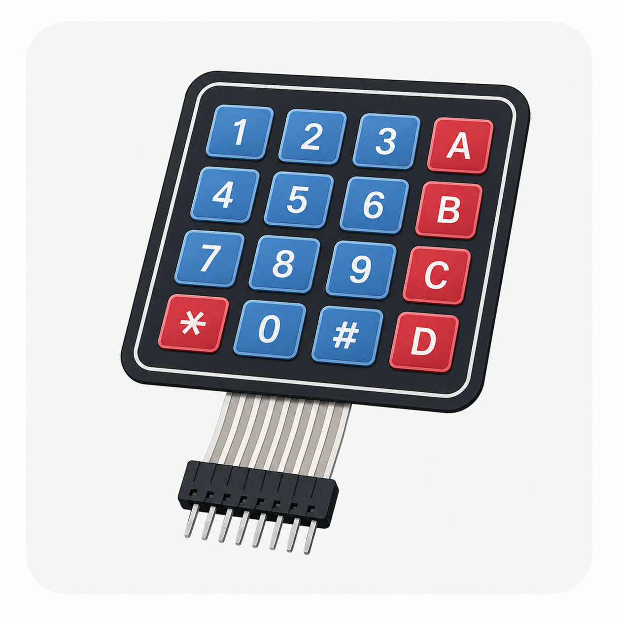 4×4 Matrix Membrane Keypad (16-Key Membrane Switch Keypad) - Image 7
