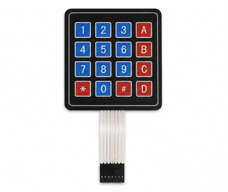 4×4 Matrix Membrane Keypad (16-Key Membrane Switch Keypad) - Image 6