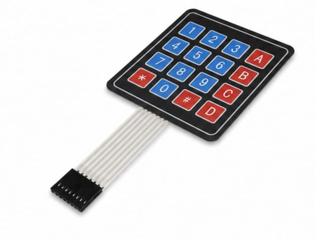4×4 Matrix Membrane Keypad (16-Key Membrane Switch Keypad)