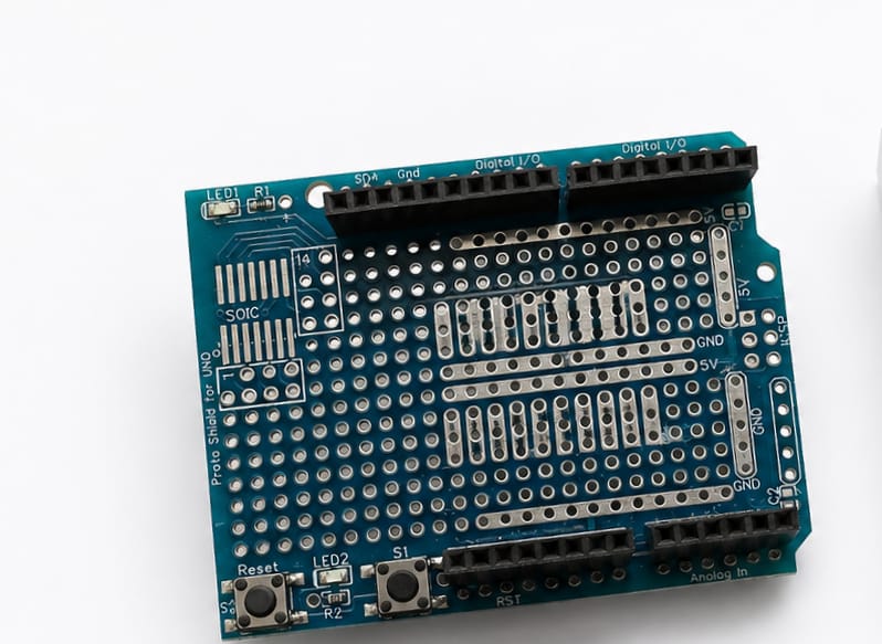 Uno Prototype Shield with Mini Breadboard